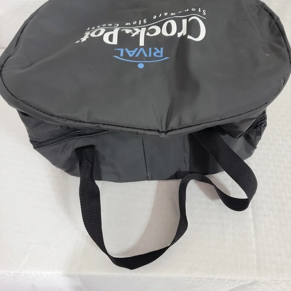 Rival Crock-Pot Slow Cooker Travel Tote Insulated Carrying Case Oval Black